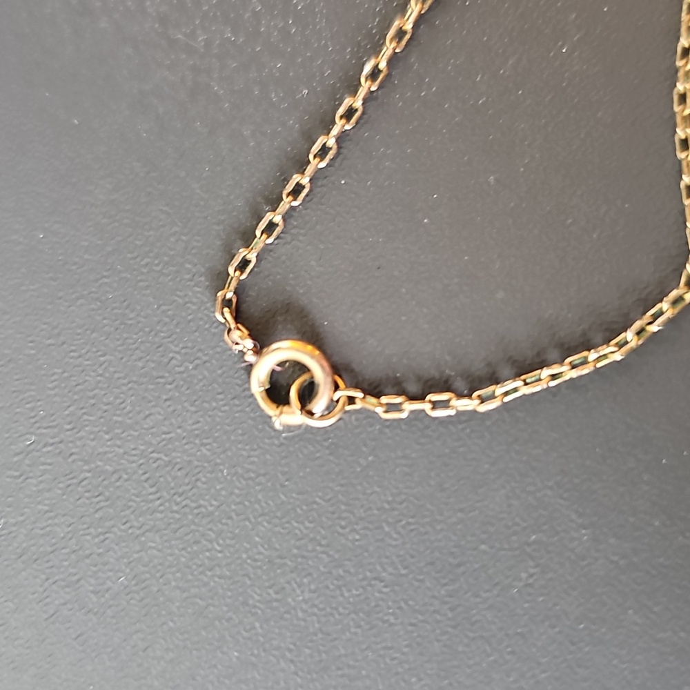 Gold Cross Pendant Necklace 11" - Picture 4 of 6